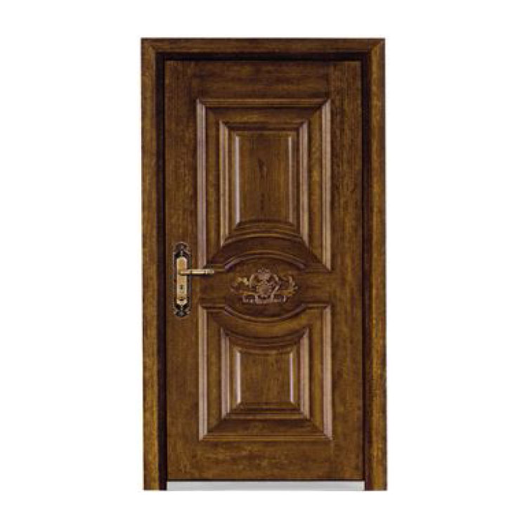 È una porta d'ingresso in acciaio verniciato e legno, il perfetto equilibrio tra resistenza ed eleganza per gli edifici moderni