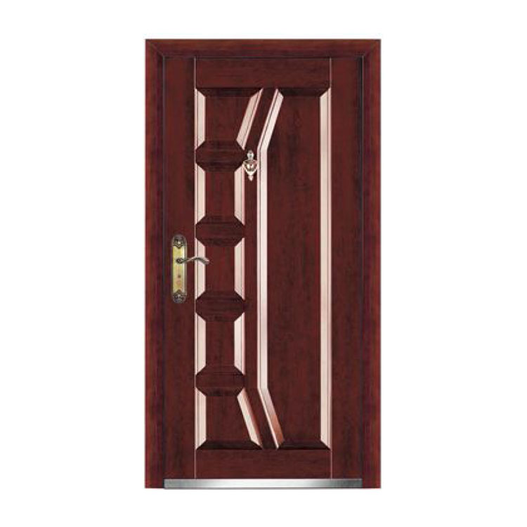 Porta d'ingresso da giardino con porta normale in acciaio e legno