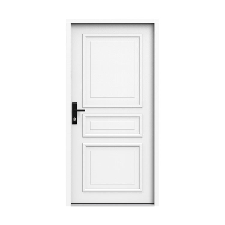 Porta d'ingresso europea in acciaio e legno