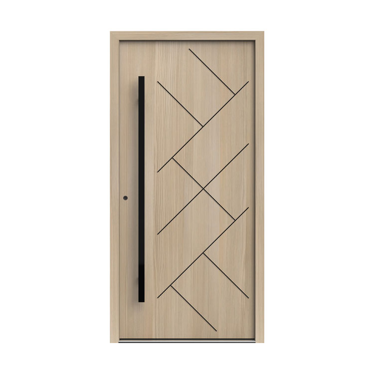 Porta in legno d'acciaio in stile europeo con superficie intagliata