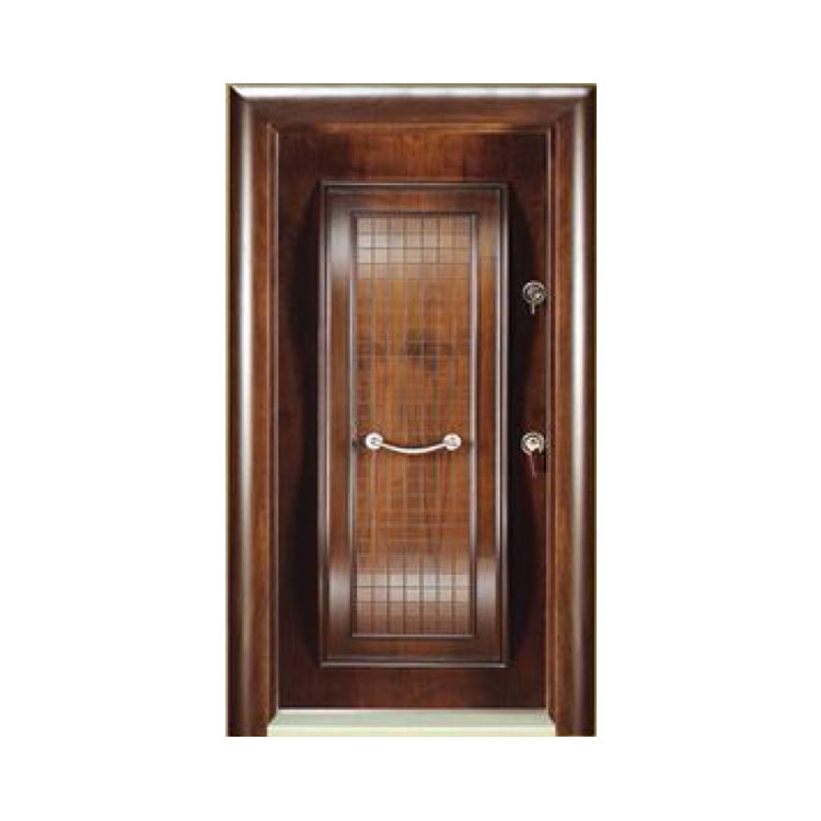 Porta blindata in legno di acciaio per giunzione domestica Italia
